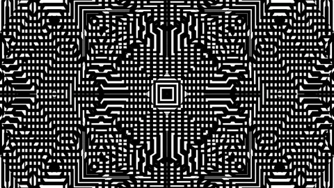 Timeless Monochrome Tile Pattern: Seamless Loop Background for Visual Excellence Stock Footage 274029222