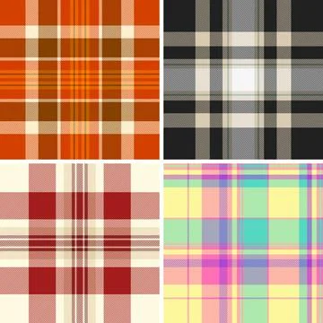 Timeless plaid bundle multipurpose projects. Versatile tartan designs fit pri Illustrazione stock