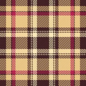 This timeless plaid pattern features a sophisticated tartan weave in warm bei Stock Illustration