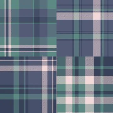 Timeless plaid pattern pack for branding systems. Classic tartan options su.. Stock Illustration