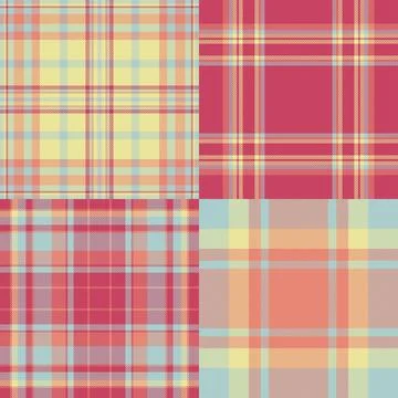 Timeless plaid pattern pack for multipurpose use. Classic tartan designs adap Stock Illustration