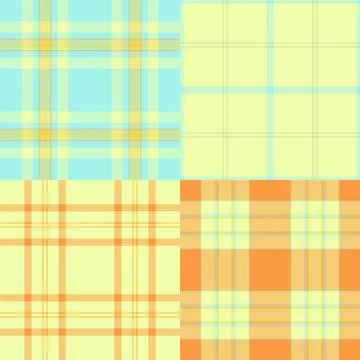 Timeless plaid set inspired by classic weaving. The pack enhances decor and.. 库存插图