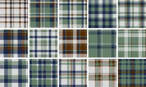 This timeless seamless plaid pattern blends rich navy and deep brown tones .. 스톡 일러스트