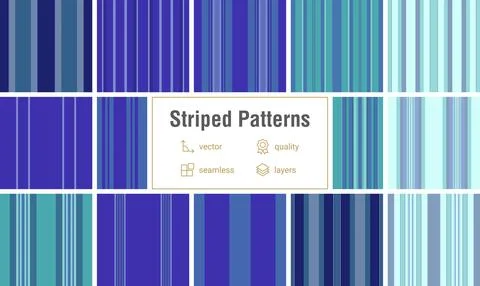 Timeless striped bundle multipurpose projects. Versatile lines designs fit .. Stock Illustration
