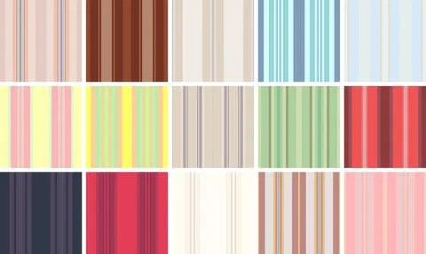Timeless striped pattern bundle referencing historical textiles. Suitable f.. Stock Illustration