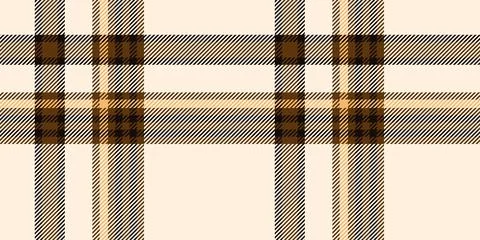 A timeless tartan plaid pattern featuring rich brown and beige tones with bol Stock Illustration
