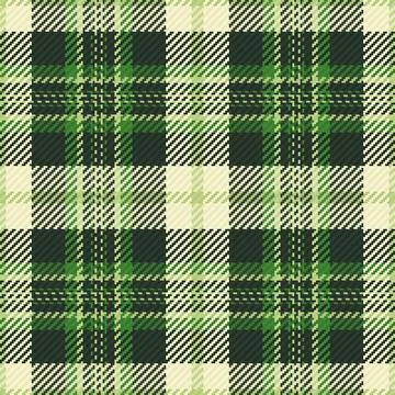 A timeless tartan plaid pattern featuring interlocking shades of green and .. Stock Illustration