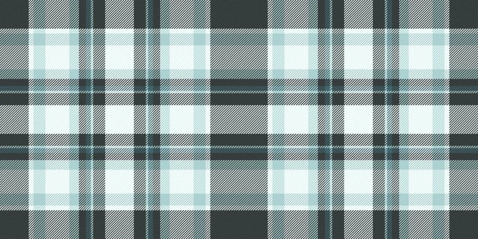 A timeless tartan plaid pattern featuring cool shades of blue, gray, and whit Stock Illustration