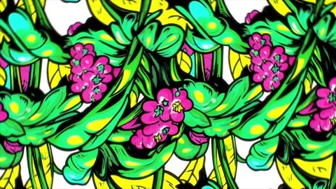 Timeless Tropical Pattern – Rotation Motion Animation Stock Footage 306392200