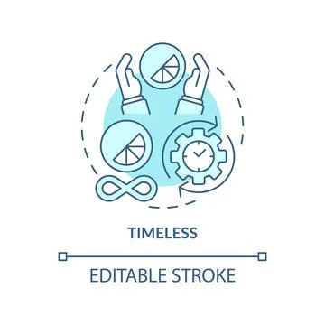 Timeless turquoise concept icon Illustrazione stock