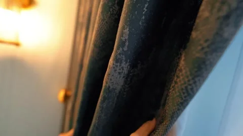 Timeless Velvet Elegance: Curtain Styling Tips Stock-Footage 306445809