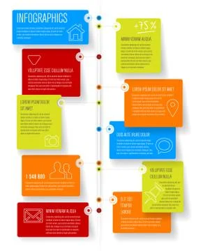 Timeline and frames - infographic template Stock Illustration