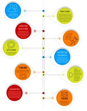 Timeline and frames - modern infographic template Stock Illustration