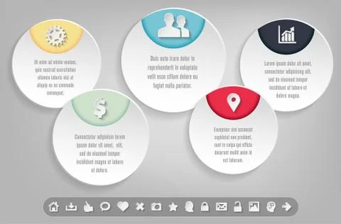 Timeline and frames - modern infographic template Stock Illustration