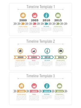 Timeline with Arrows Stock Illustration