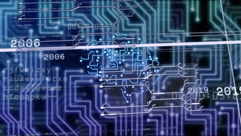 Timeline bar sweeping, brain circuit lighting up, node pulses moving, showing Stock Footage 334351852