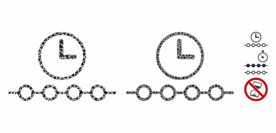 Timeline Composition Icon of Rough Elements Stock Illustration