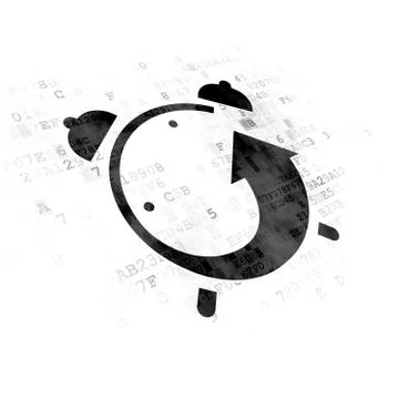Timeline concept: Alarm Clock on Digital background Stock Illustration