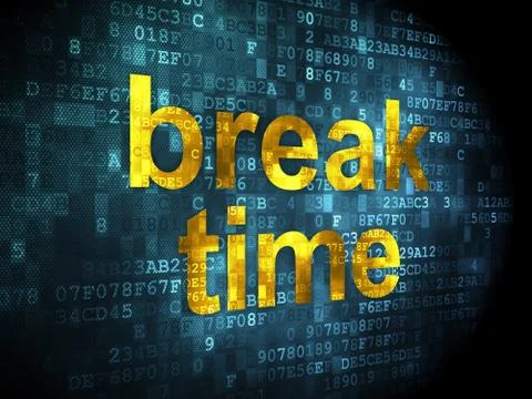 Timeline concept: Break Time on digital background Stock Illustration