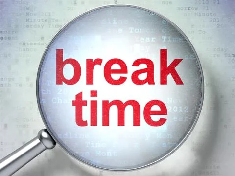 Timeline concept: Break Time with optical glass Stockillustratie