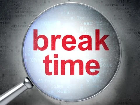 Timeline concept: Break Time with optical glass Stockillustratie