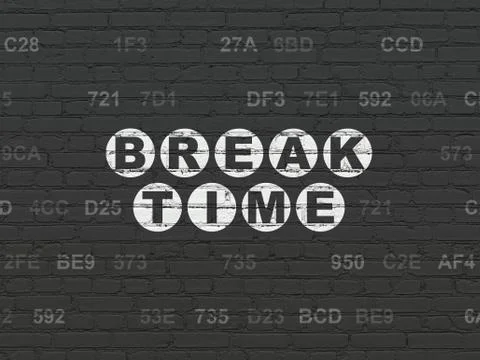 Timeline concept: Break Time on wall background Illustration