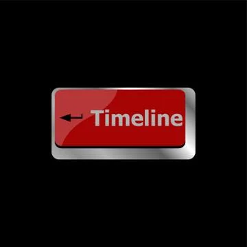 Timeline concept button on computer keyboard keys Stock Illustration