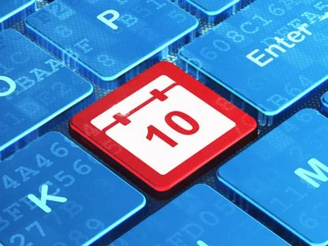 Timeline concept: Calendar on computer keyboard background イラスト素材