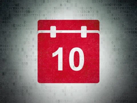 Timeline concept: Calendar on Digital Data Paper background Stock Illustration