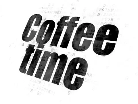 Timeline concept: Coffee Time on Digital background イラスト素材