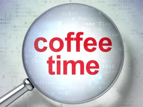 Timeline concept: Coffee Time with optical glass Stockillustratie