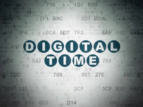 Timeline concept: Digital Time on Digital Data Paper background Stockillustratie