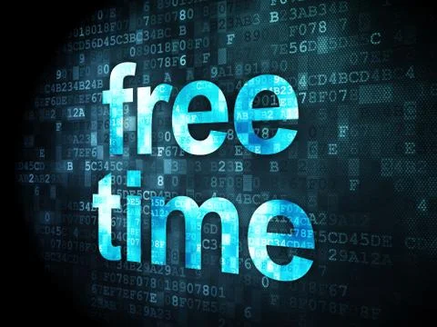 Timeline concept: Free Time on digital background Stock Illustration