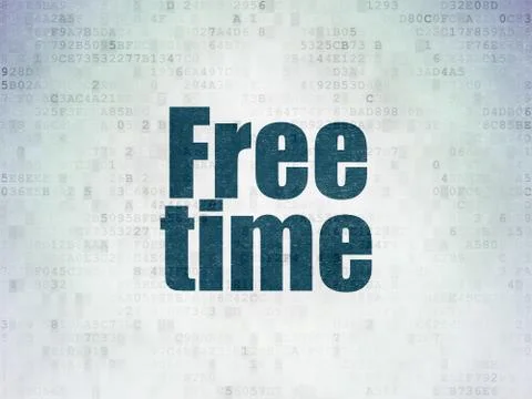 Timeline concept: Free Time on Digital Data Paper background Illustration
