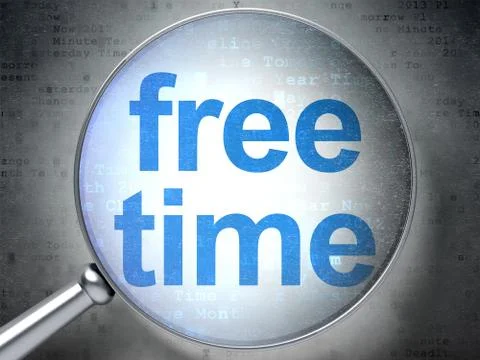 Timeline concept: Free Time with optical glass イラスト素材