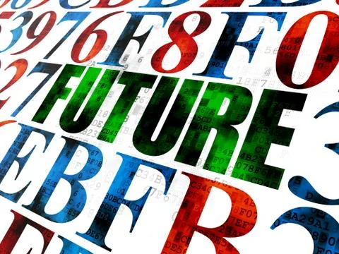 Timeline concept: Future on Digital background Stockillustratie