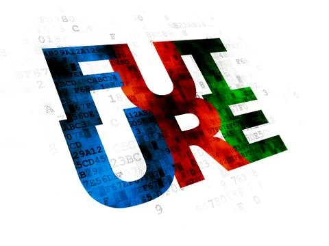 Timeline concept: Future on Digital background Illustration