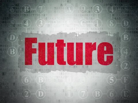 Timeline concept: Future on Digital Data Paper background Illustrazione stock