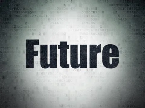 Timeline concept: Future on Digital Data Paper background Illustration