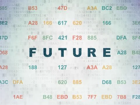 Timeline concept: Future on Digital Data Paper background Stock Illustration