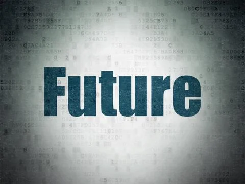 Timeline concept: Future on Digital Paper background Illustration