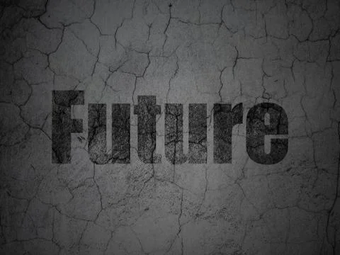 Timeline concept: Future on grunge wall background Stock Illustration