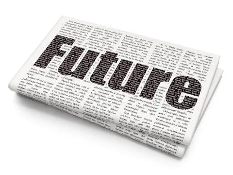 Timeline concept: Future on Newspaper background Stock Illustration