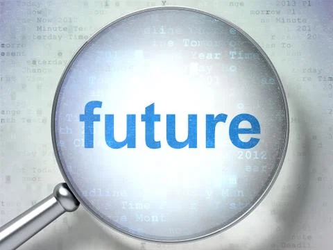 Timeline concept: Future with optical glass Stockillustratie