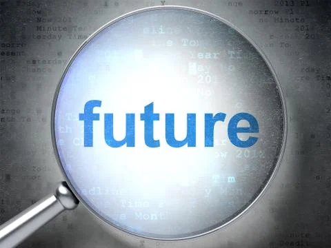 Timeline concept: Future with optical glass 스톡 일러스트