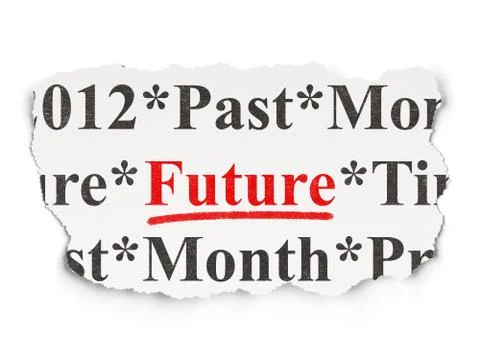 Timeline concept: Future on Paper background Stock Illustration