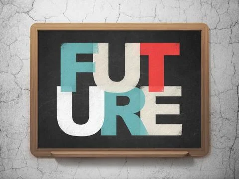 Timeline concept: Future on School Board background Stock Illustration