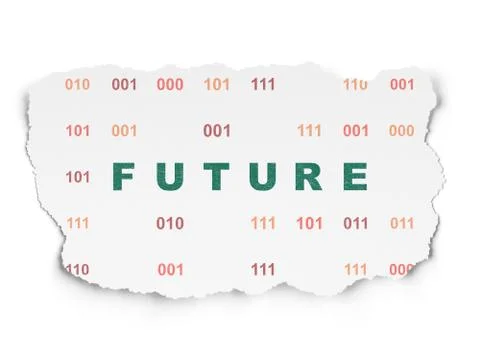 Timeline concept: Future on Torn Paper background Illustration