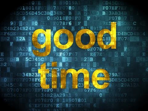 Timeline concept: Good Time on digital background Stock Illustration