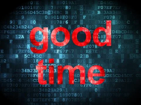 Timeline concept: Good Time on digital background Stock Illustration